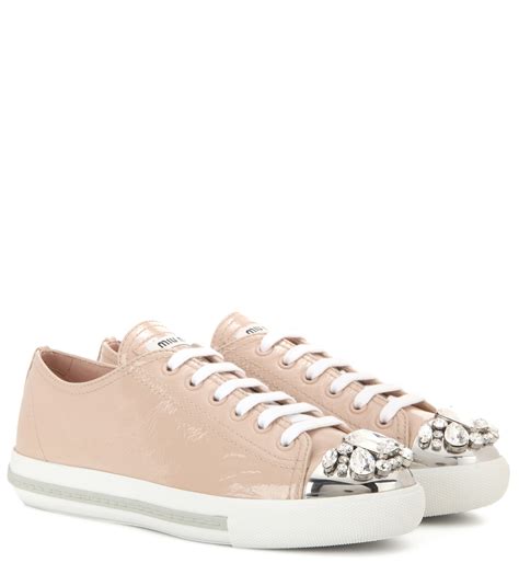 miu miu crystal embellished sneakers|Miu Miu Crystal Embellished Sneakers .